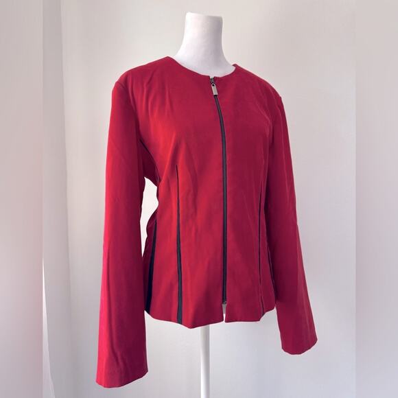 Vintage Y2K Positive Attitude Red Full Zip Jacket - Picture 4 of 8